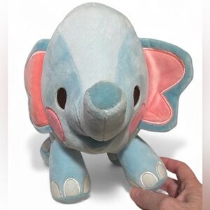 FAO Schwarz Soft Blue and Pink Elephant Plush